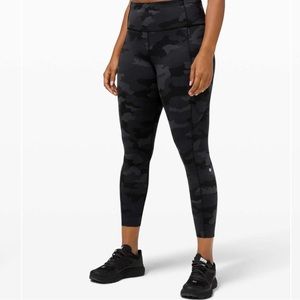 Lululemon fast and free leggings in camo